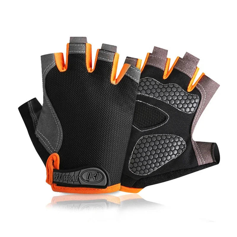 Half Finger Cycling Gloves for Men and Women - Anti-Slip, Shock-Absorbing, Breathable Fingerless Sports Gloves for Summer Bicycle Training and Gym Use