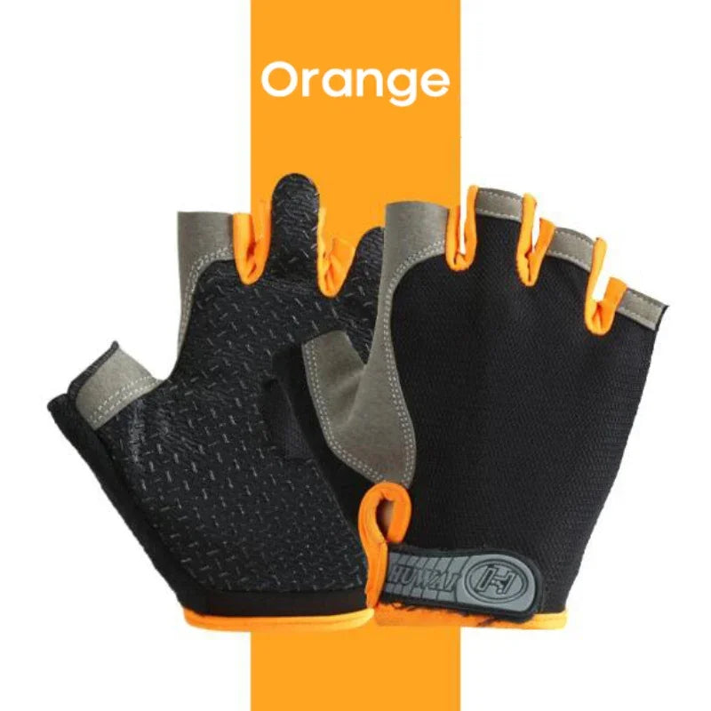 Half Finger Cycling Gloves for Men and Women - Anti-Slip, Shock-Absorbing, Breathable Fingerless Sports Gloves for Summer Bicycle Training and Gym Use