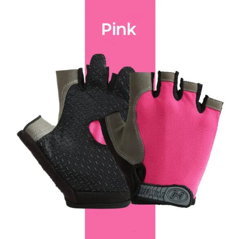 Half Finger Cycling Gloves for Men and Women - Anti-Slip, Shock-Absorbing, Breathable Fingerless Sports Gloves for Summer Bicycle Training and Gym Use
