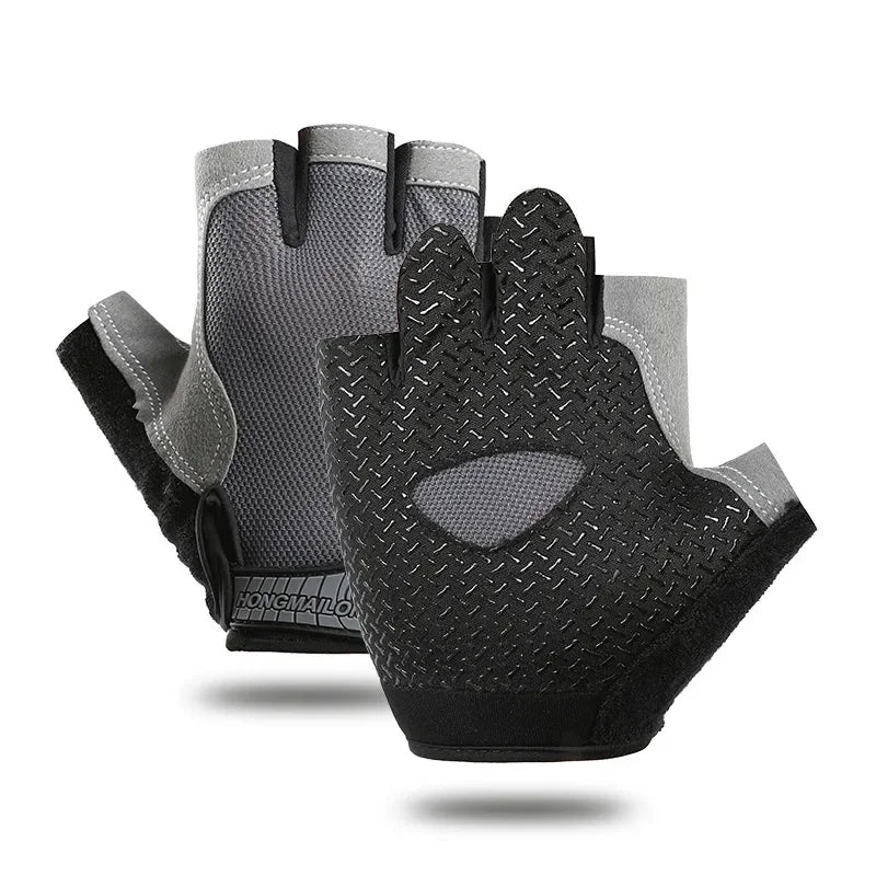 Half Finger Cycling Gloves for Men and Women - Anti-Slip, Shock-Absorbing, Breathable Fingerless Sports Gloves for Summer Bicycle Training and Gym Use