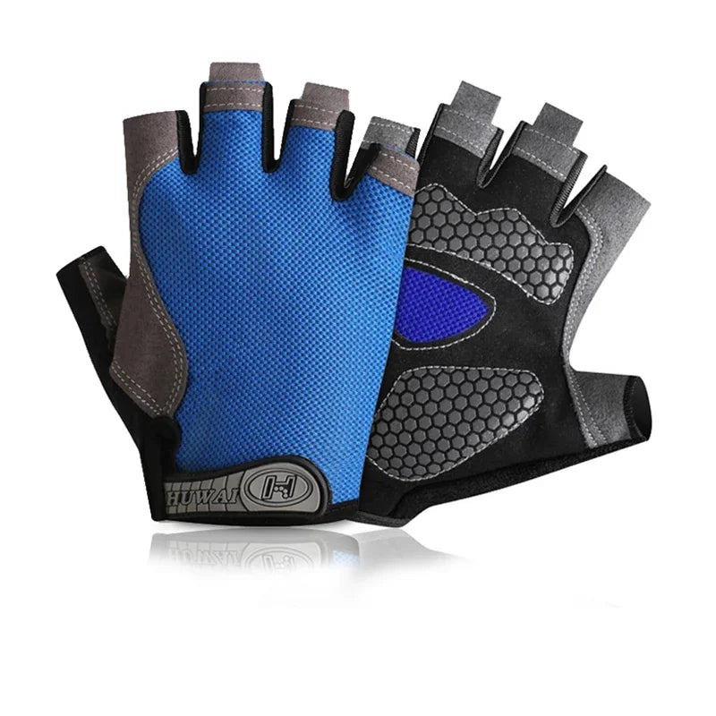 Half Finger Cycling Gloves for Men and Women - Anti-Slip, Shock-Absorbing, Breathable Fingerless Sports Gloves for Summer Bicycle Training and Gym Use