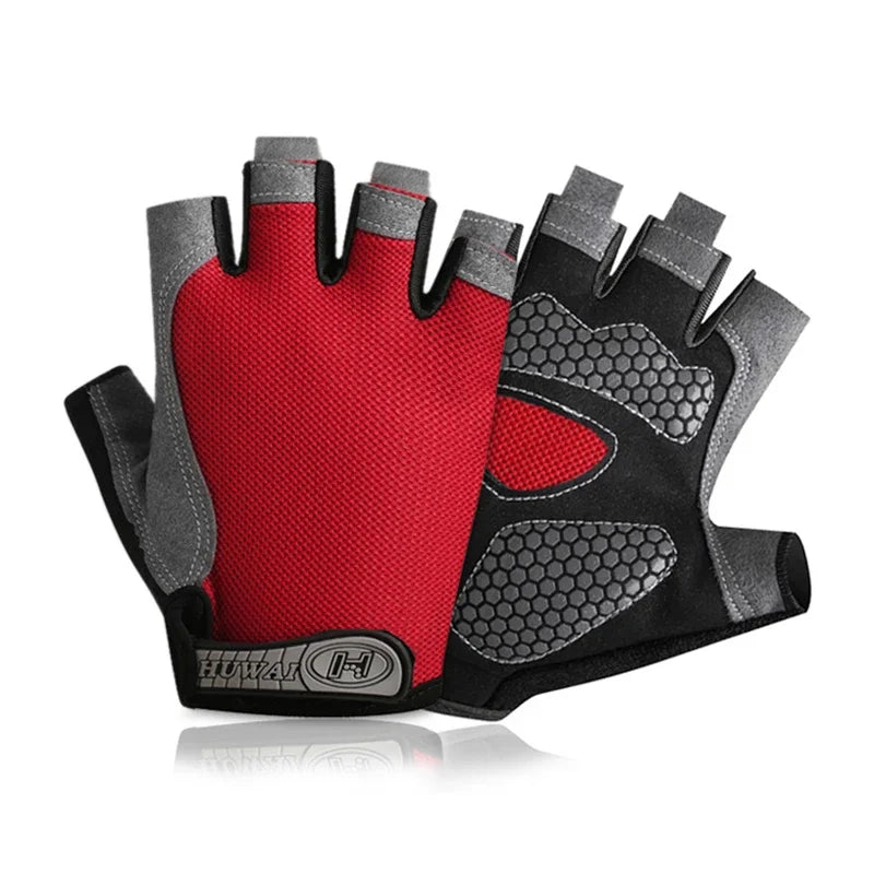 Half Finger Cycling Gloves for Men and Women - Anti-Slip, Shock-Absorbing, Breathable Fingerless Sports Gloves for Summer Bicycle Training and Gym Use