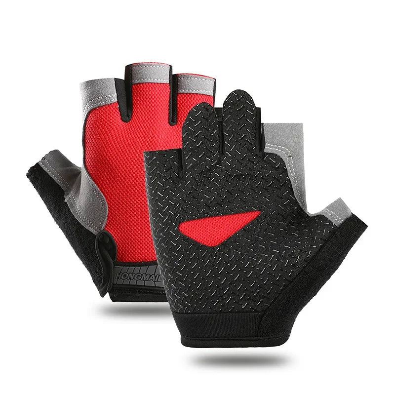 Half Finger Cycling Gloves for Men and Women - Anti-Slip, Shock-Absorbing, Breathable Fingerless Sports Gloves for Summer Bicycle Training and Gym Use