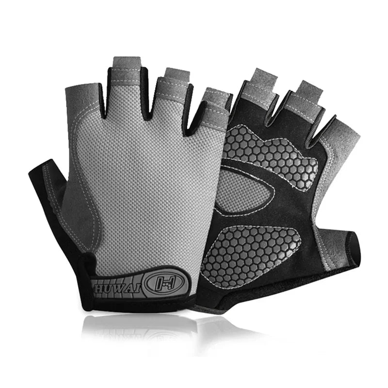 Half Finger Cycling Gloves for Men and Women - Anti-Slip, Shock-Absorbing, Breathable Fingerless Sports Gloves for Summer Bicycle Training and Gym Use