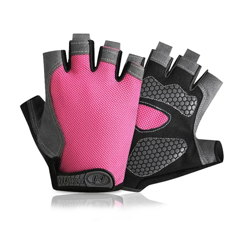 Half Finger Cycling Gloves for Men and Women - Anti-Slip, Shock-Absorbing, Breathable Fingerless Sports Gloves for Summer Bicycle Training and Gym Use