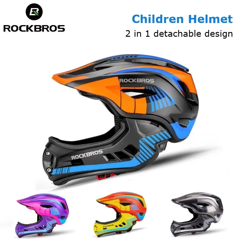 Kid Helmet Full Face Off-Road MTB Bike Cycling Helmet for Girl Boy Children Scooter Bicycle Motorcycle Rider Safety Hat