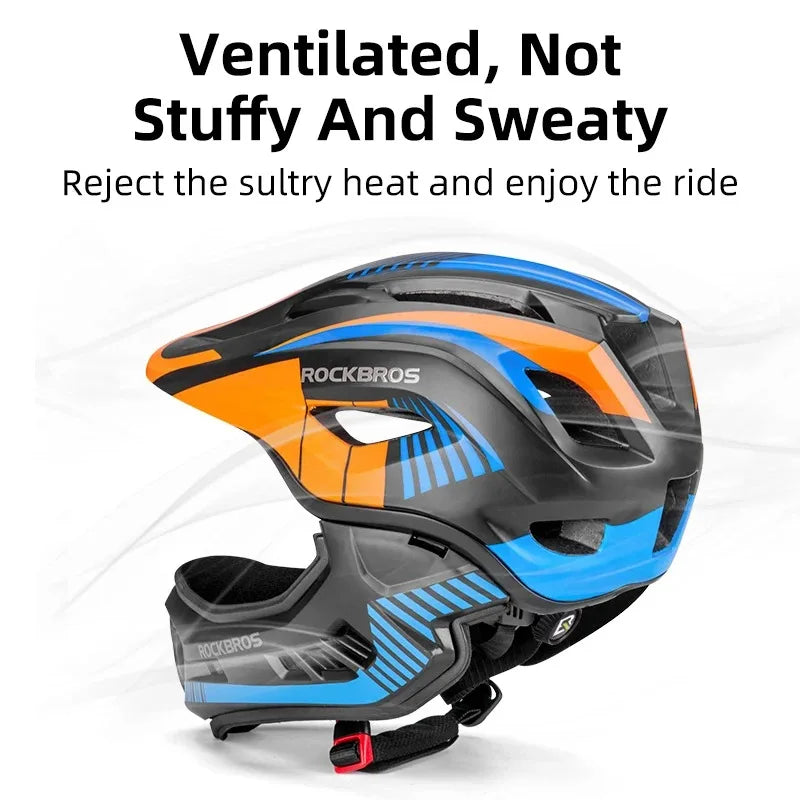 Kid Helmet Full Face Off-Road MTB Bike Cycling Helmet for Girl Boy Children Scooter Bicycle Motorcycle Rider Safety Hat
