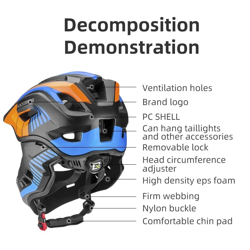 Kid Helmet Full Face Off-Road MTB Bike Cycling Helmet for Girl Boy Children Scooter Bicycle Motorcycle Rider Safety Hat